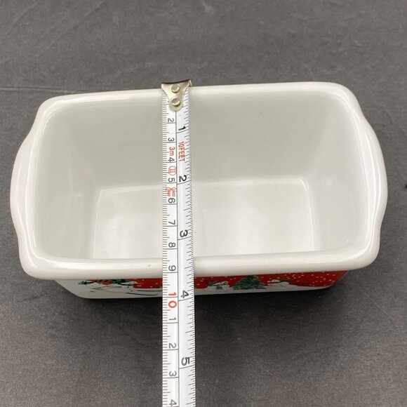 Christmas Loaf Pans Garden Ridge Mini Ceramic Snowman lot‎ of 2 VTG 6x3.5x3 - Picture 5 of 16